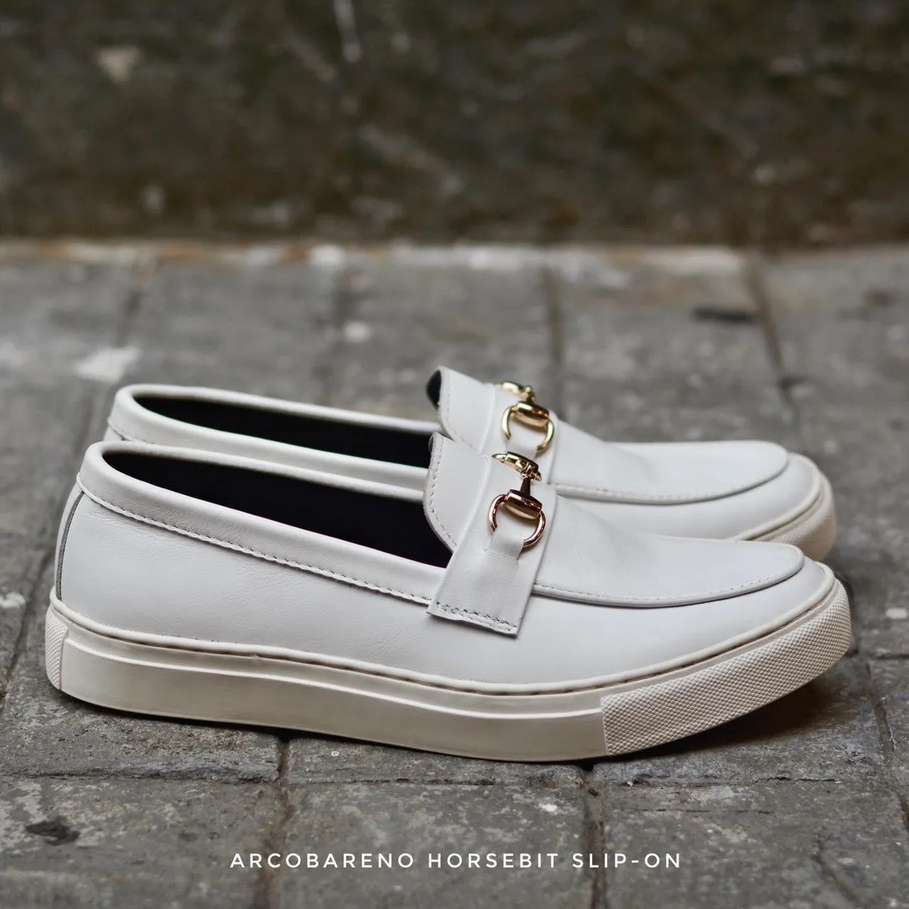 702 Arcobareno Horsebit Slip-On WinterWhite