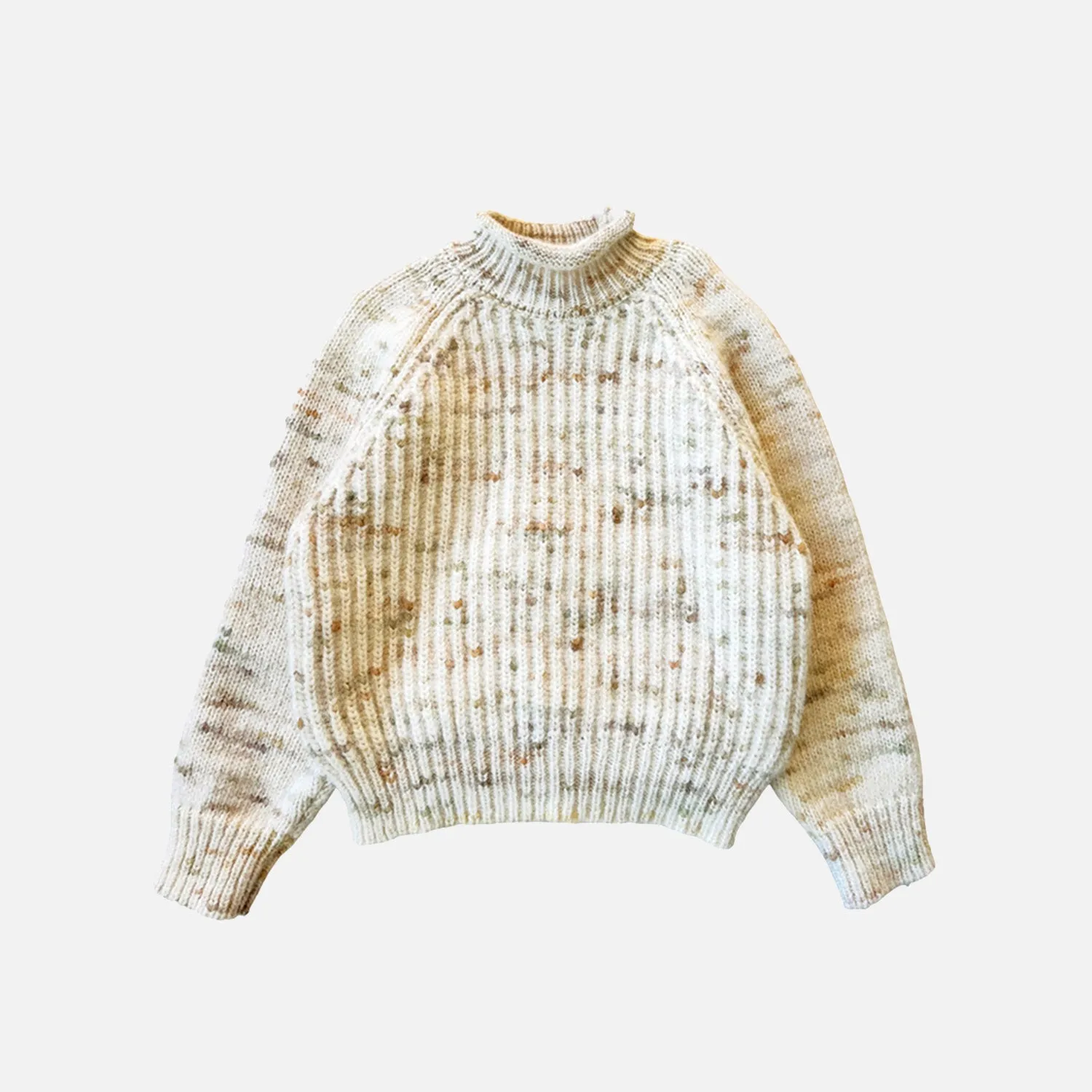 Alpaca/Cotton Blewog Pullover - Moss Speckle