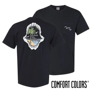 ATO Comfort Colors Shark Bite Black Short Sleeve Pocket Tee