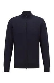 Balonso-L Wool Full Zip Sweater 50435451 402 Dark Blue