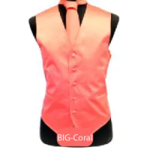 Big-Coral Mens Solid Vest