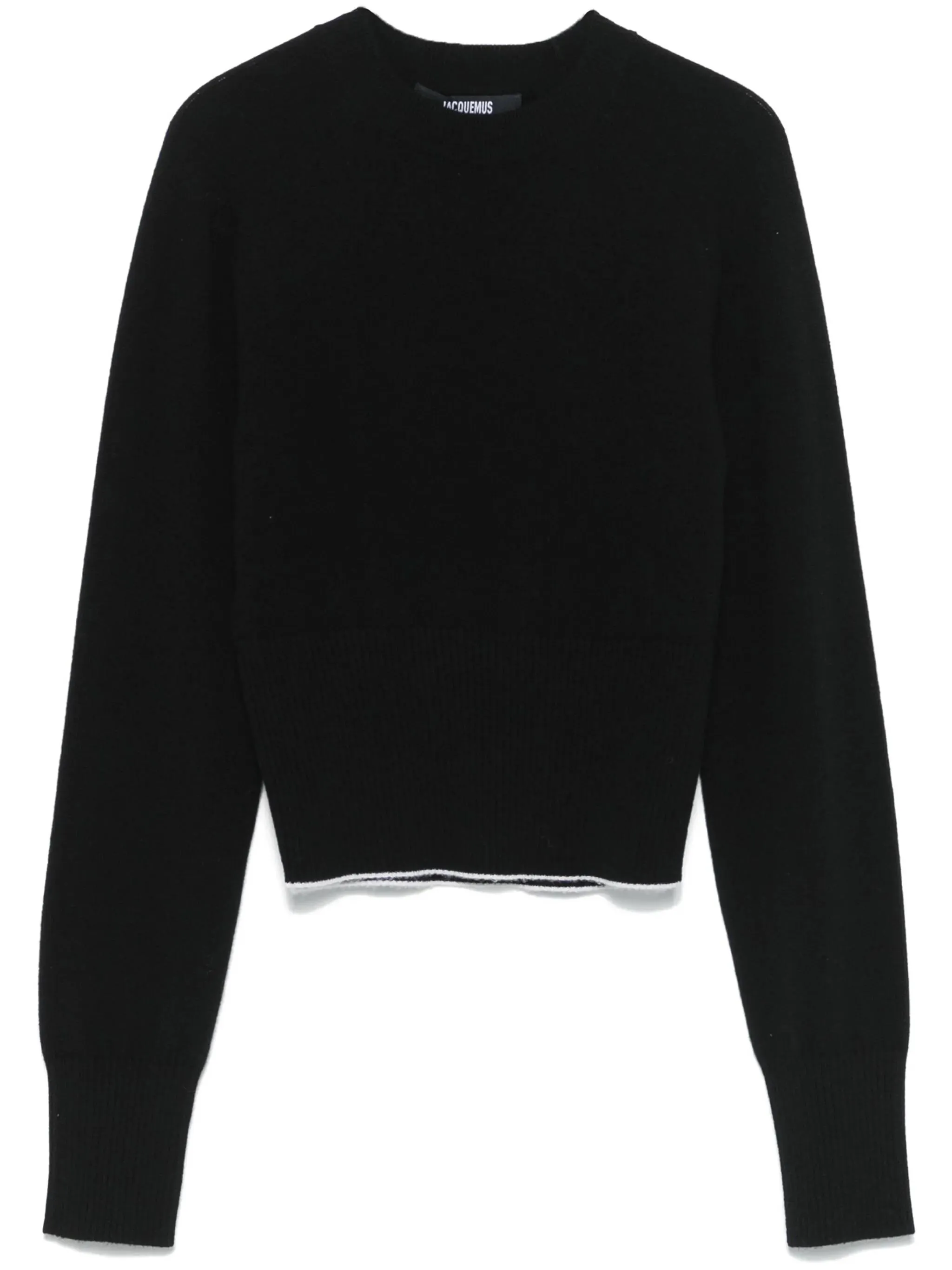 Black Cashmere Blend Crew Neck Sweater