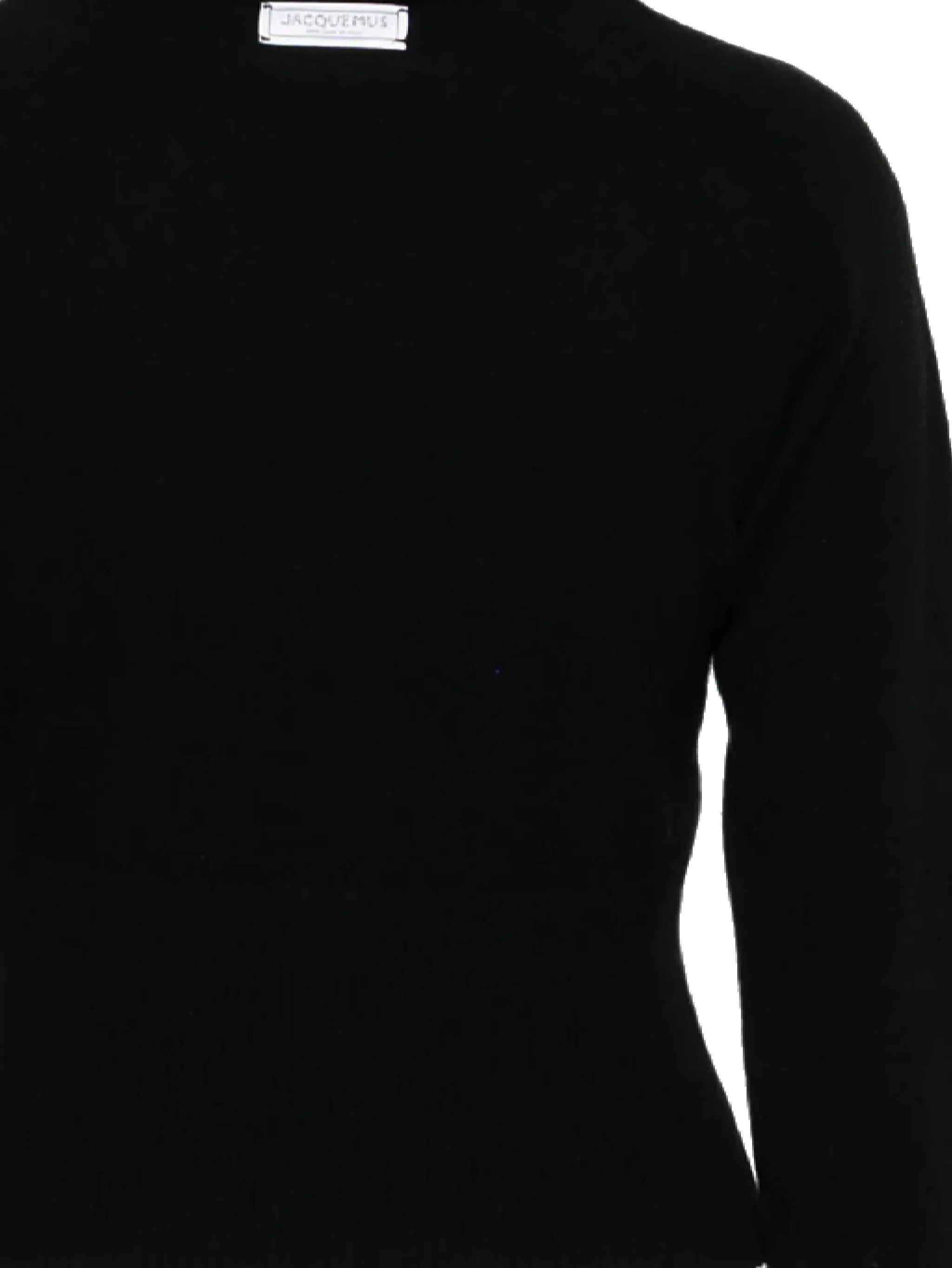 Black Cashmere Blend Crew Neck Sweater