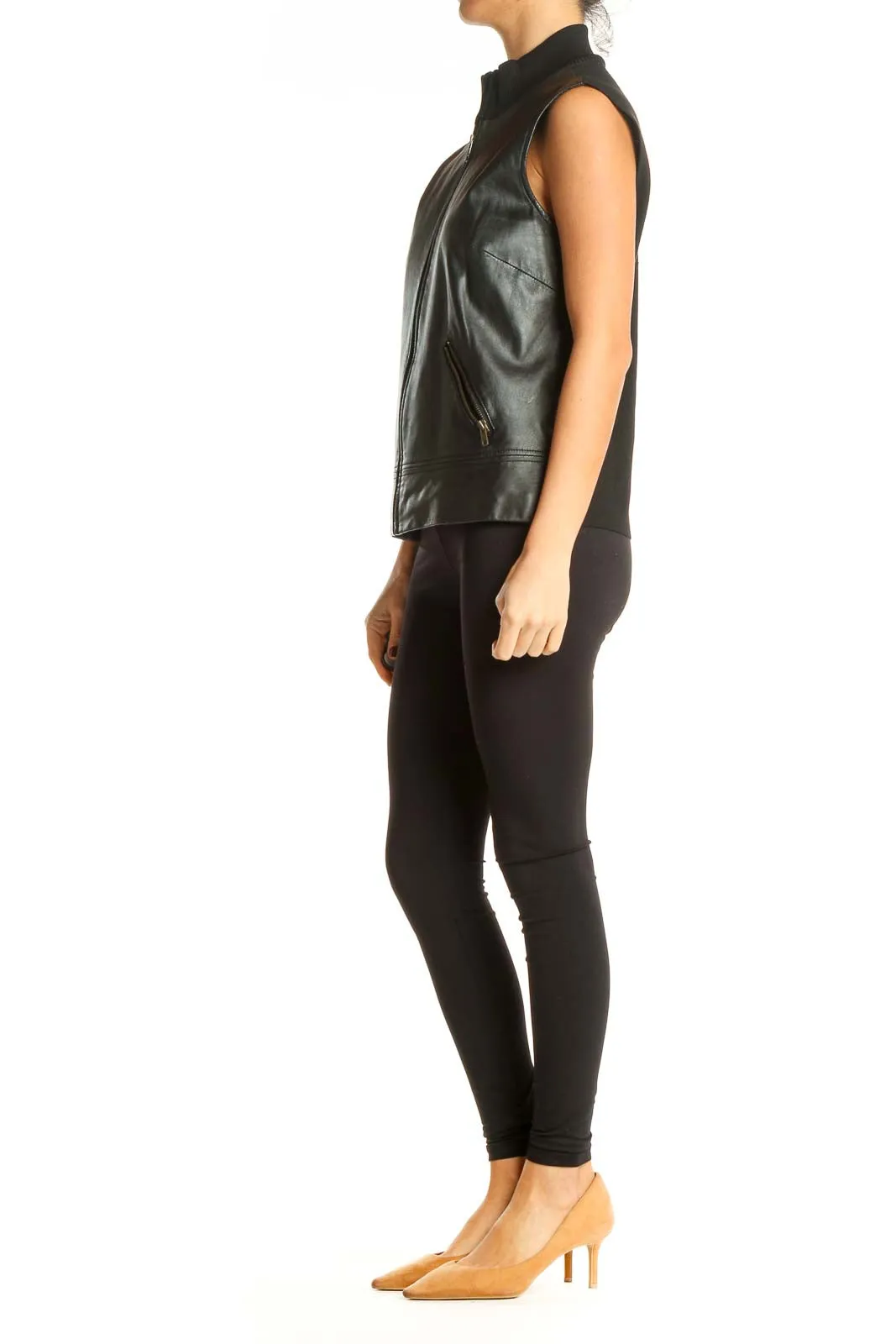 Black Leather Vest