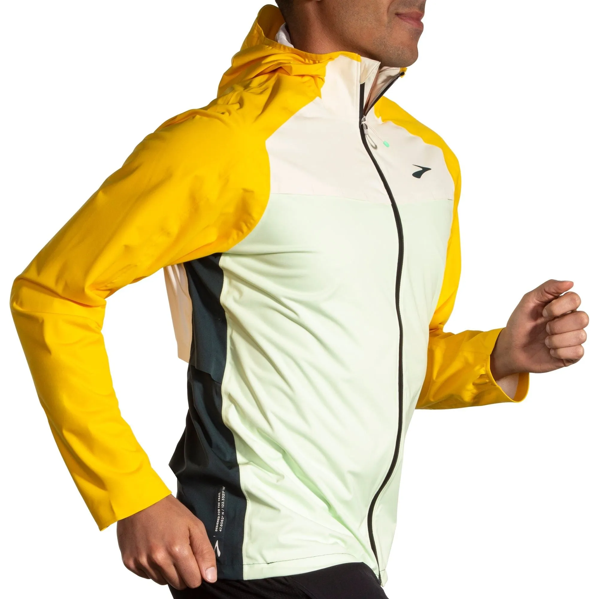 Brooks High Point Waterproof Mens Running Jacket - Yellow