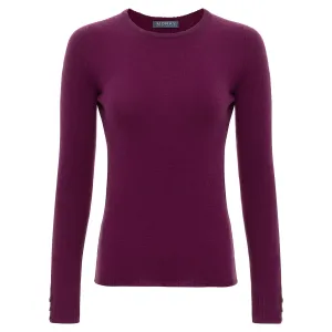 Broughton Cashmere Crew Neck - Beetroot