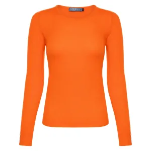 Broughton Cashmere Crew Neck - Orange