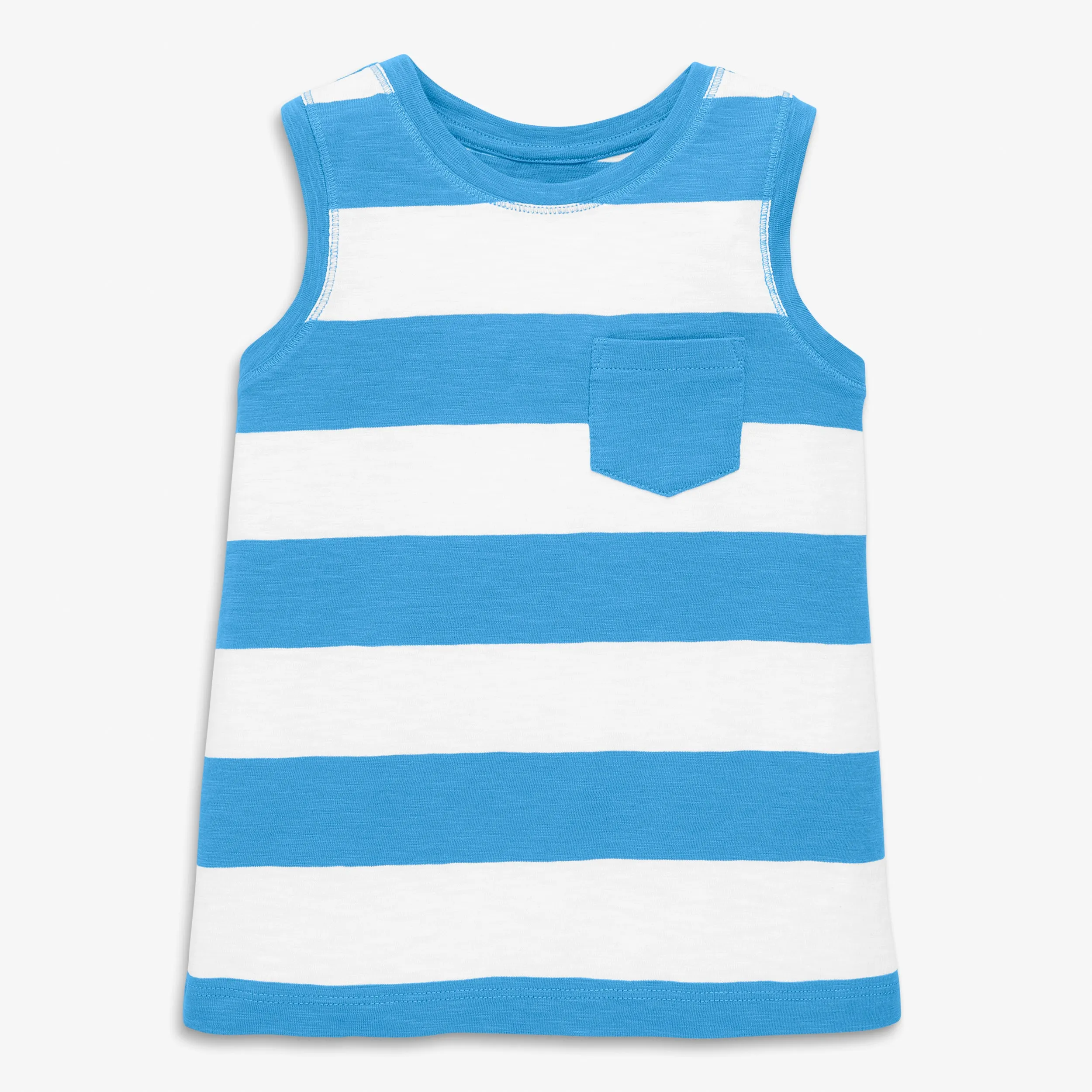 Clearance kids pocket tank in rugby stripe