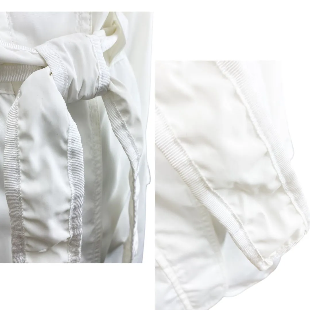 Dawn Levy Women's Lightweight Belted Rain Jacket Off White Size S