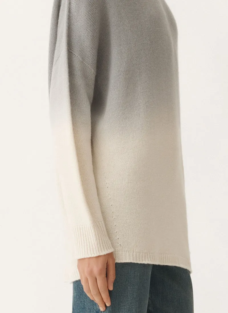 Dip Dyed Oversized Crew Neck Sweater