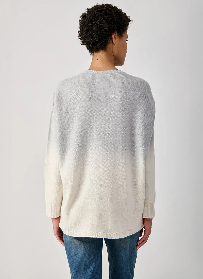 Dip Dyed Oversized Crew Neck Sweater