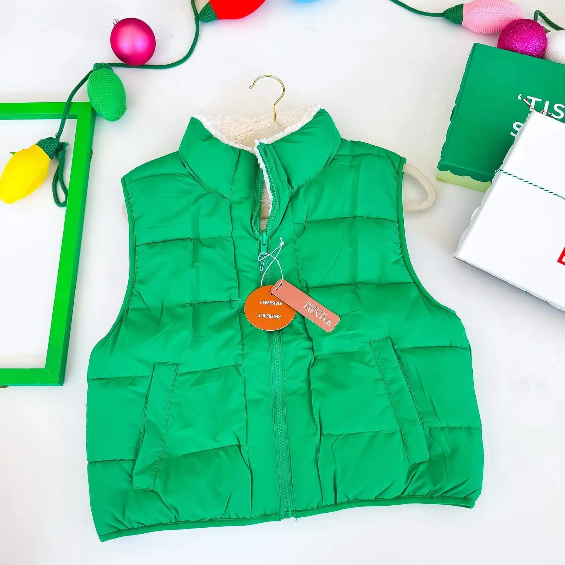 EMERALD AURA REVERSIBLE VEST- by Love Tree