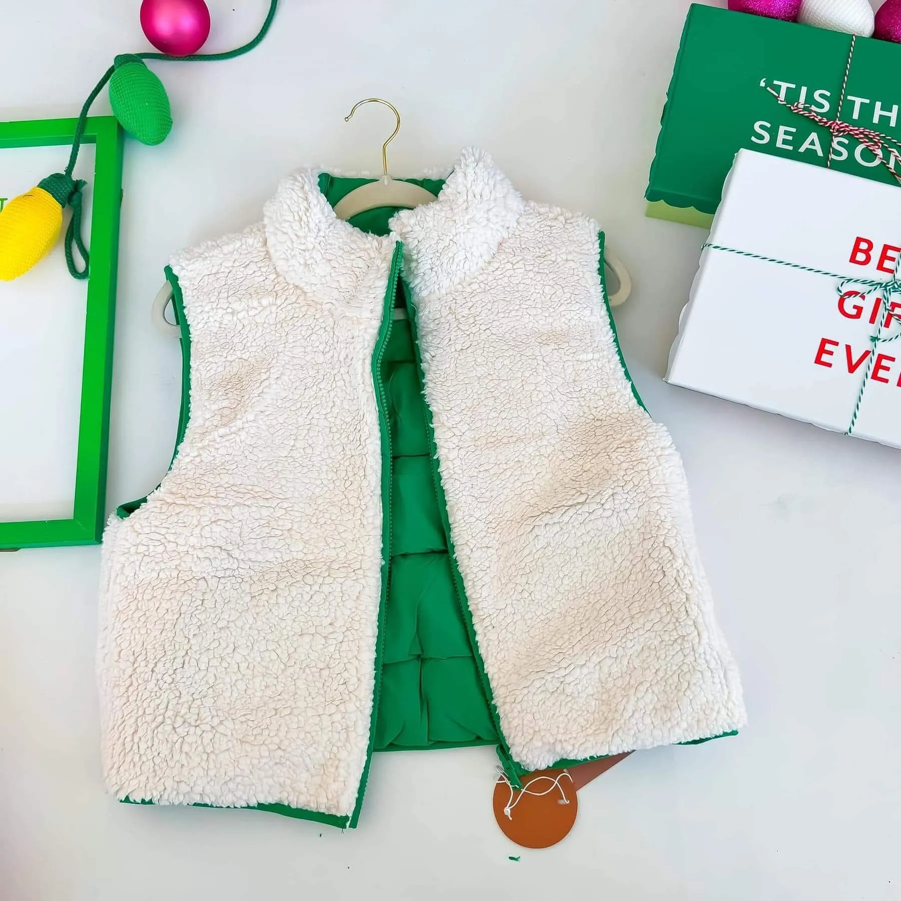 EMERALD AURA REVERSIBLE VEST- by Love Tree