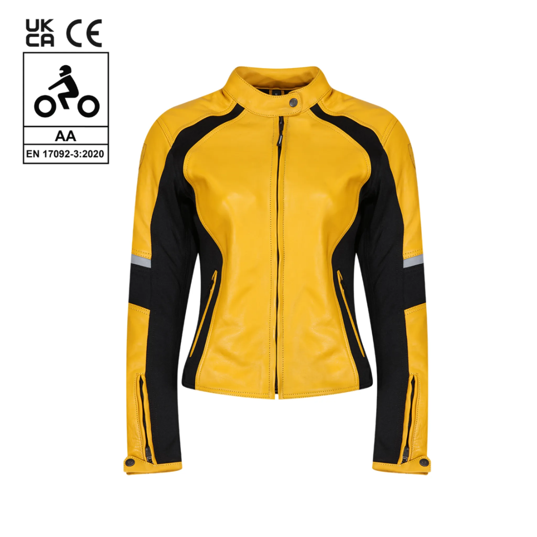 FIONA YELLOW - Women's Motorcycle Leather Jacket