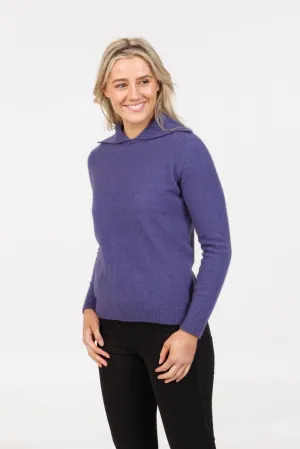 FOLDED COLLAR SWEATER