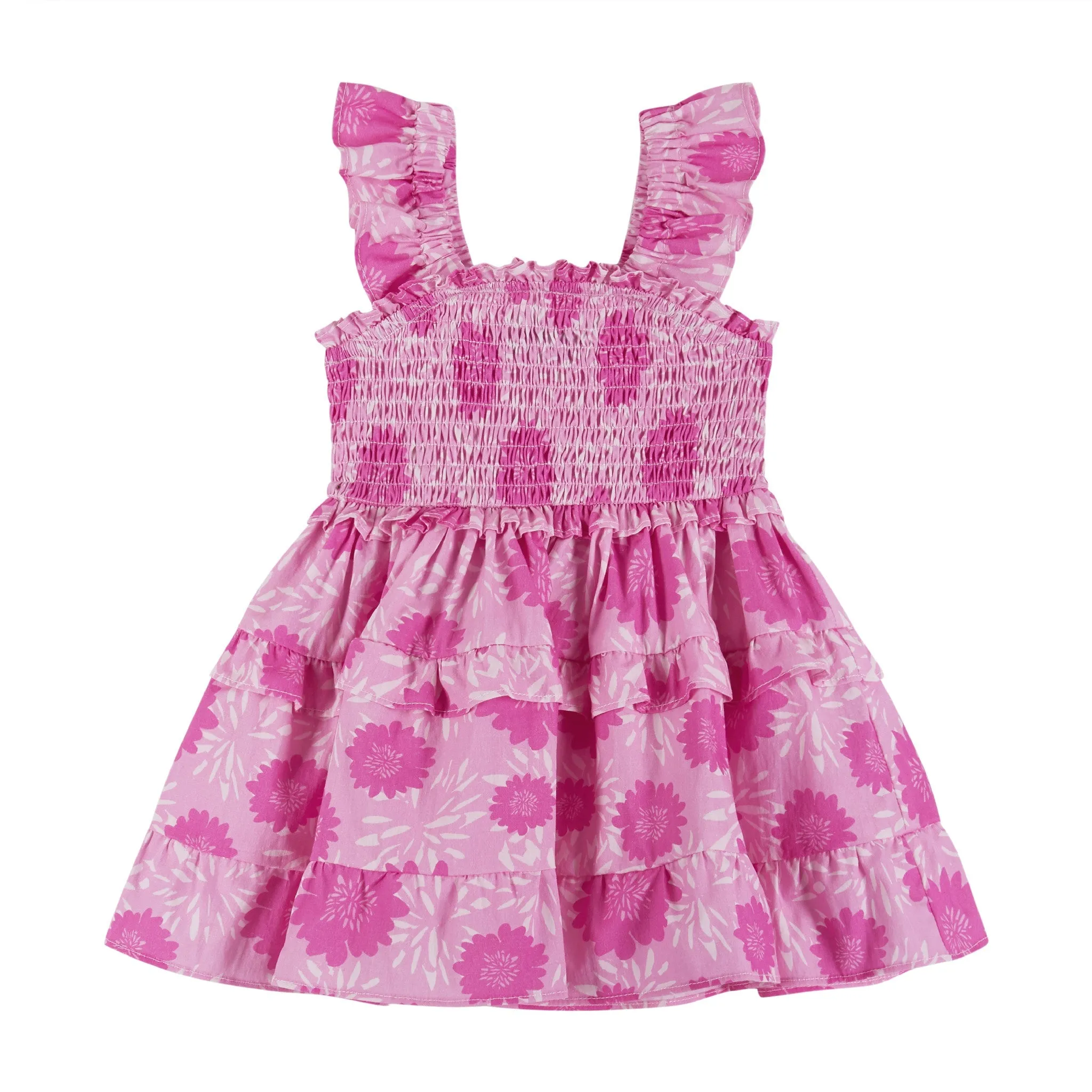 Infant Tiered Maxi Dress | Pink Floral