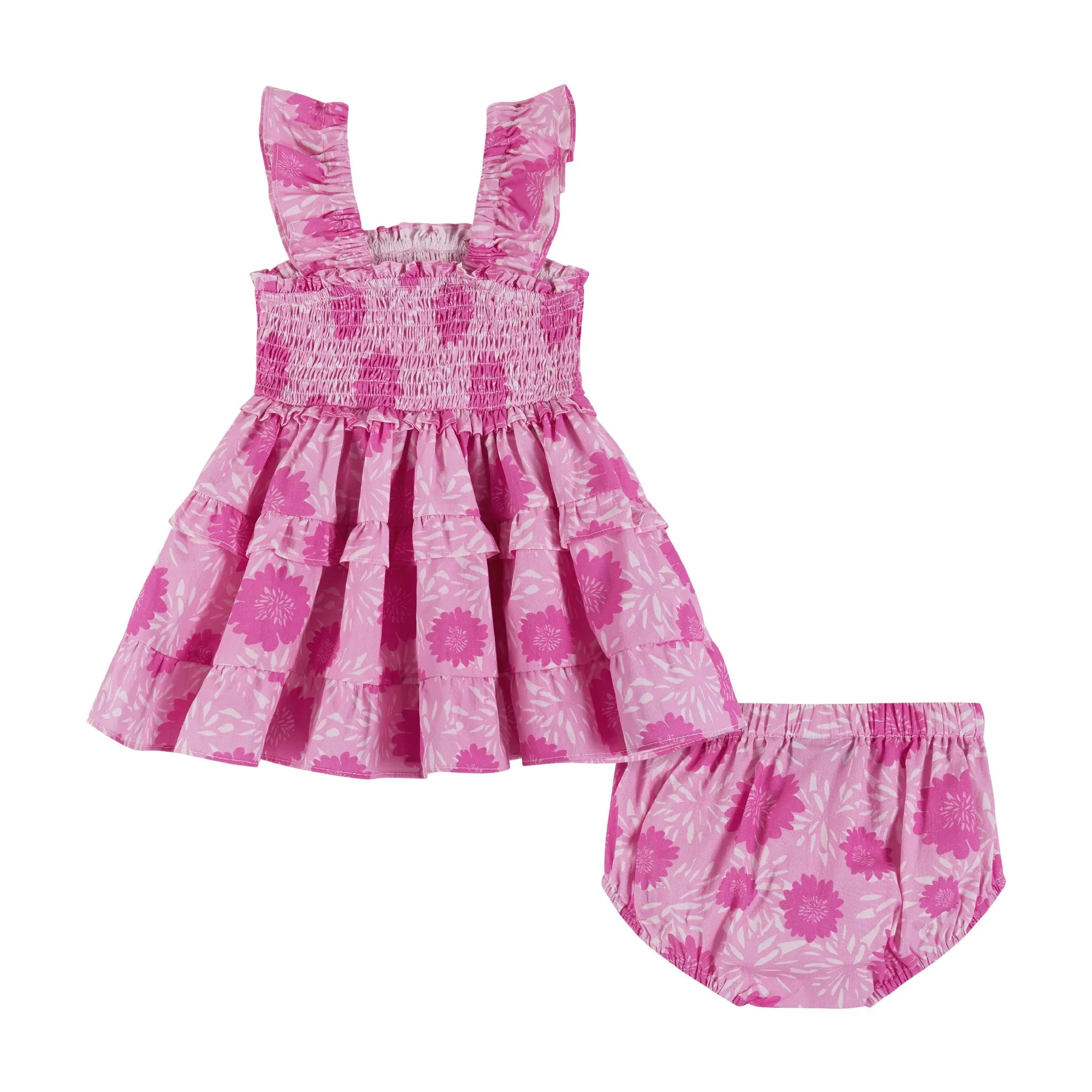 Infant Tiered Maxi Dress | Pink Floral