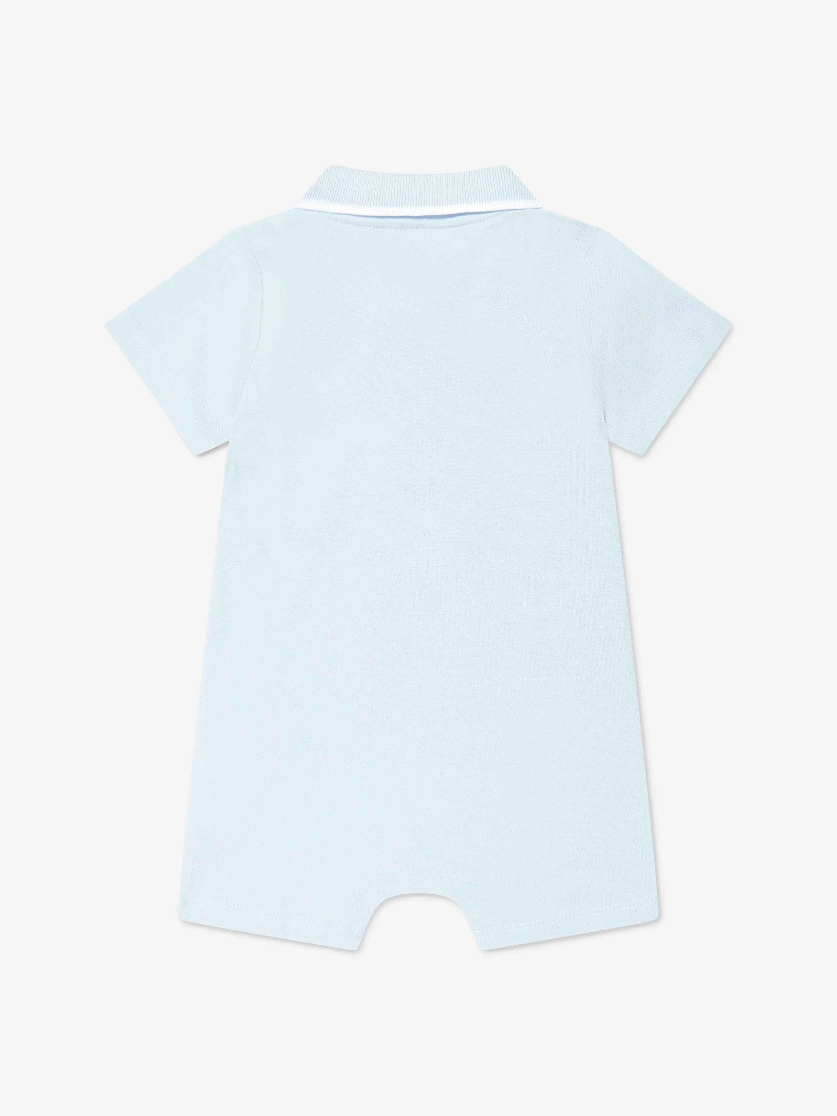 KENZO Baby Boys Organic Cotton Tiger Polo Romper in Blue