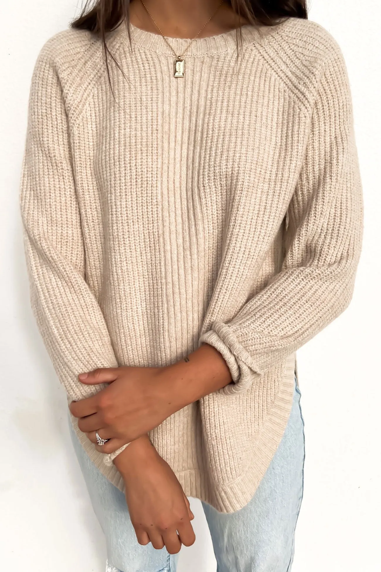 Kylie Knit Jumper Beige