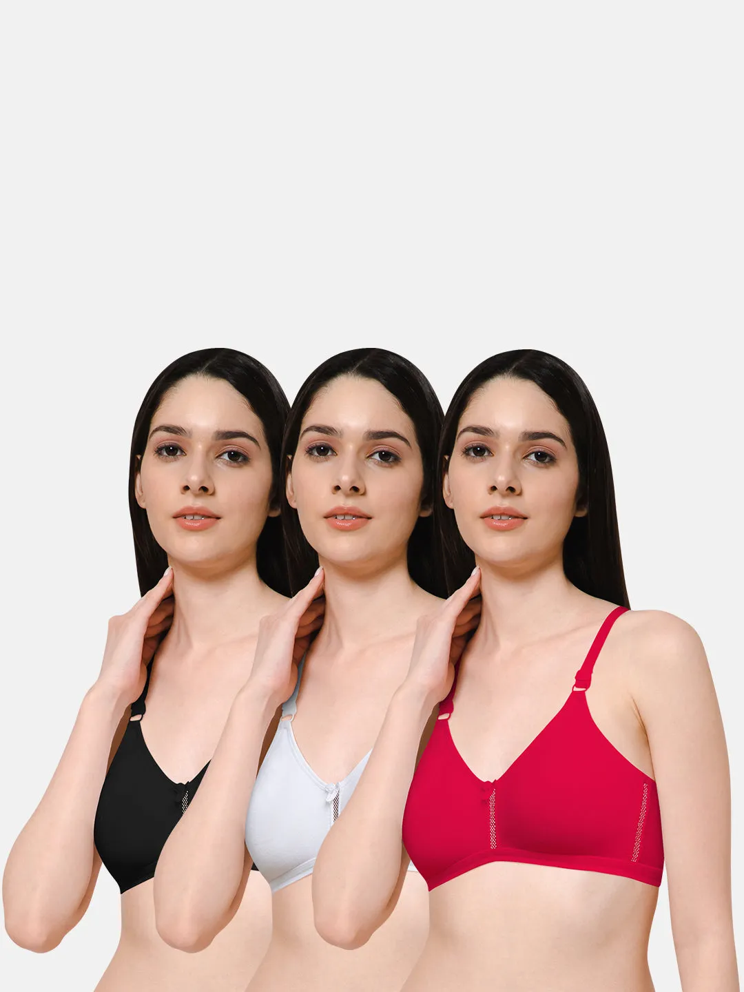 Naidu Hall Knitwear Bra Combo Pack – Soft, Comfortable, and Stylish Support for Everyday Wear (Beauti C44)