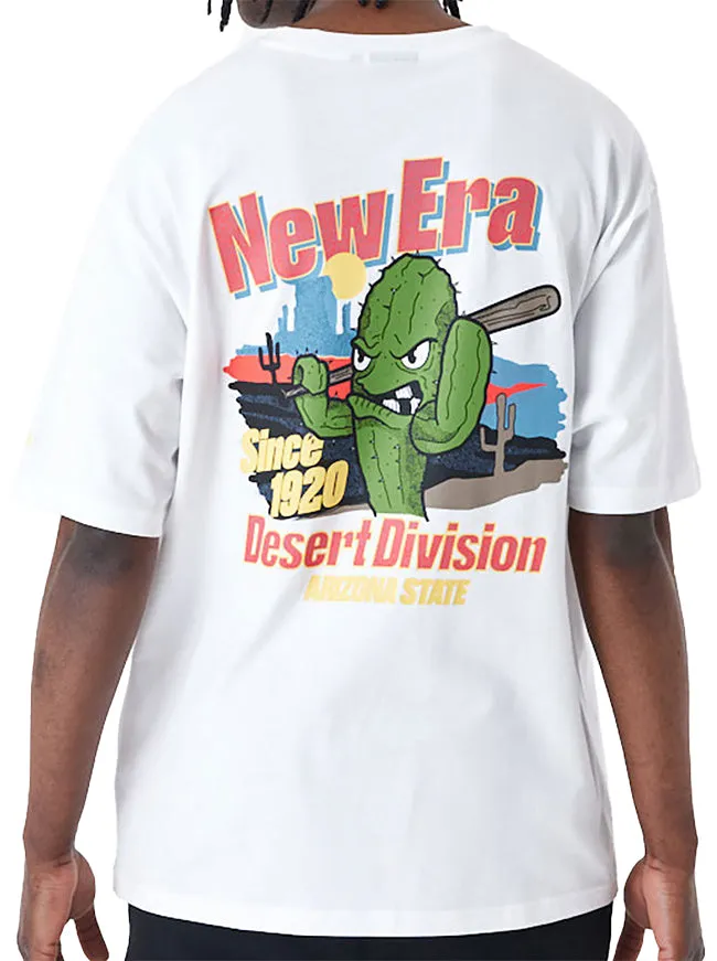 New Era Mens Character Graphic Oversized T Shirt White