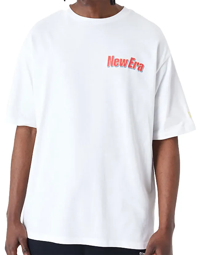 New Era Mens Character Graphic Oversized T Shirt White