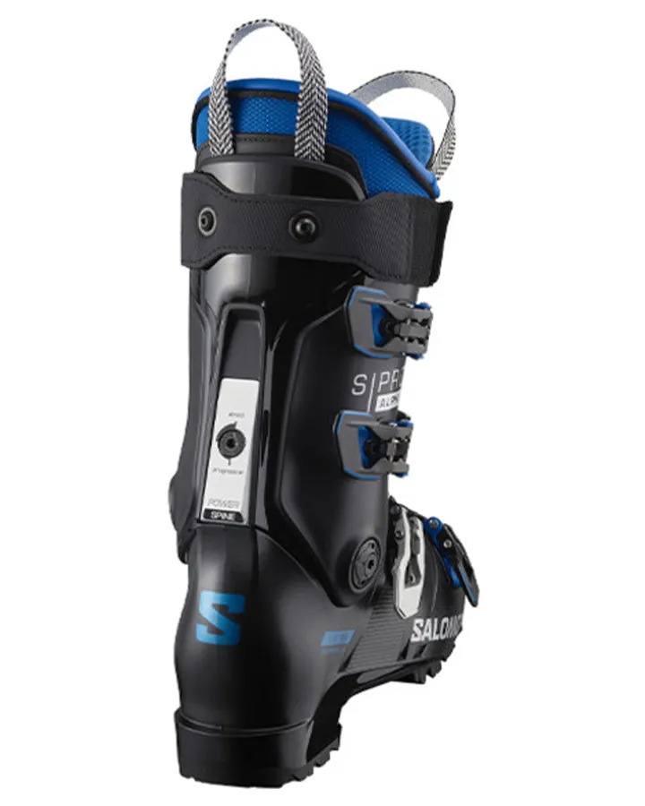 Salomon S/Pro Alpha 120 EL Ski Boots - Black / Race Blue - 2023