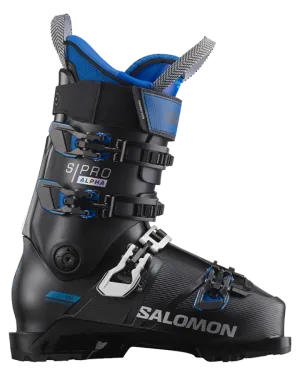 Salomon S/Pro Alpha 120 EL Ski Boots - Black / Race Blue - 2023