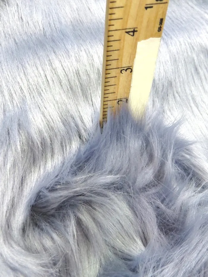 Teal Solid Shaggy Long Pile Faux Fur Fabric / Sold By The Yard