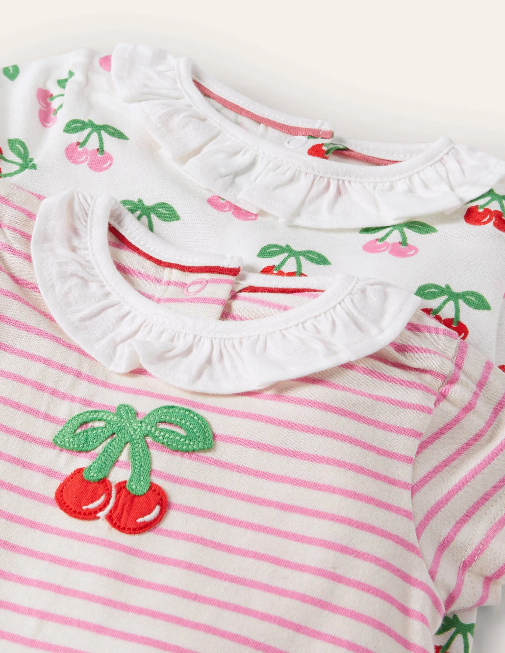 Twin Pack Rompers-Molly Mahon Cherries