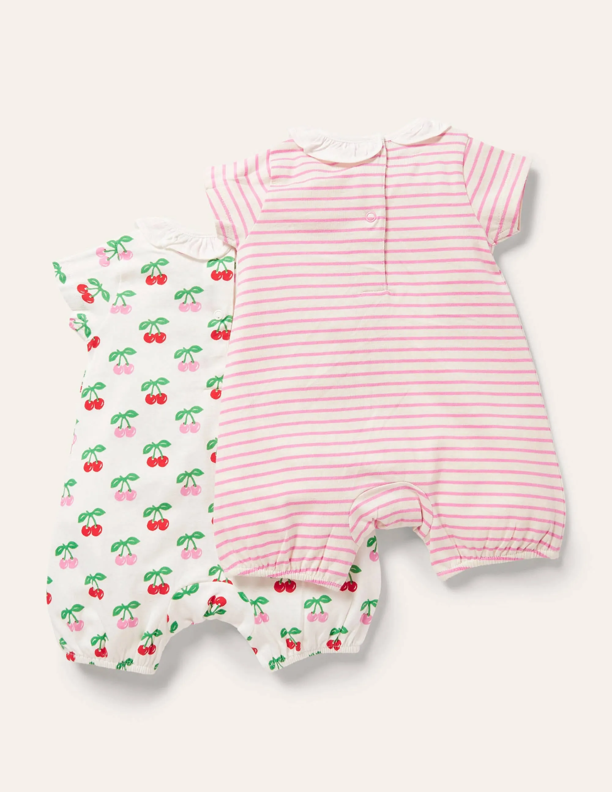 Twin Pack Rompers-Molly Mahon Cherries