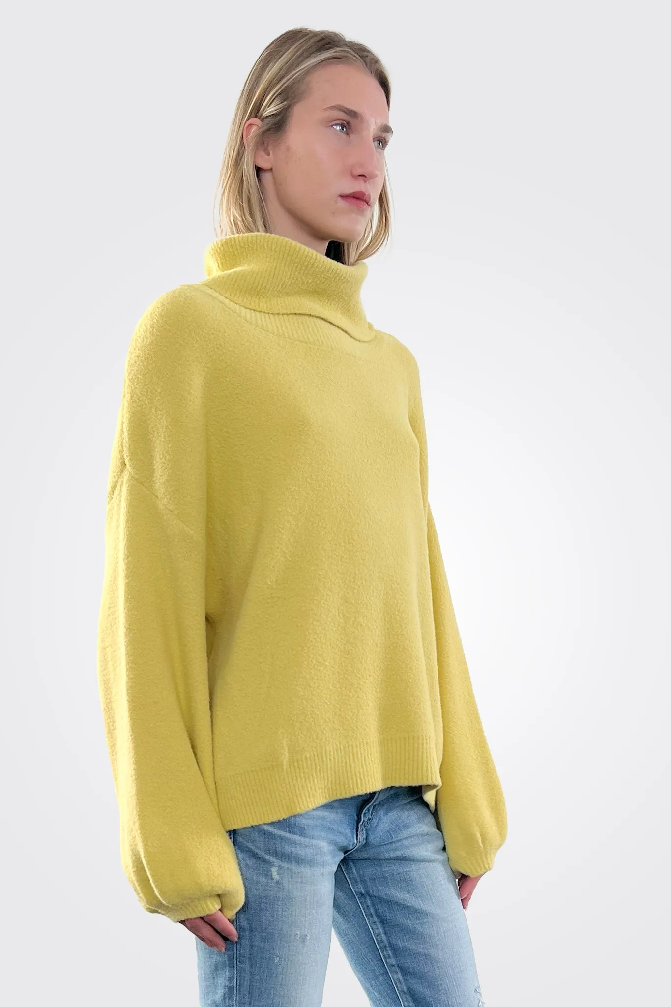 Ultra Plush Turtleneck Sweater - Yellow