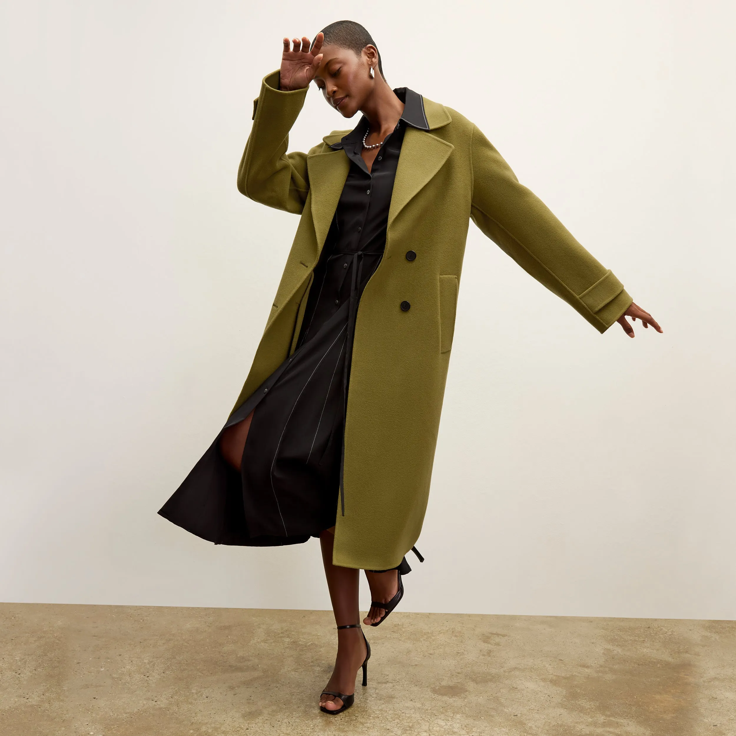 Viola Coat - Double-Face Wool :: Pistachio