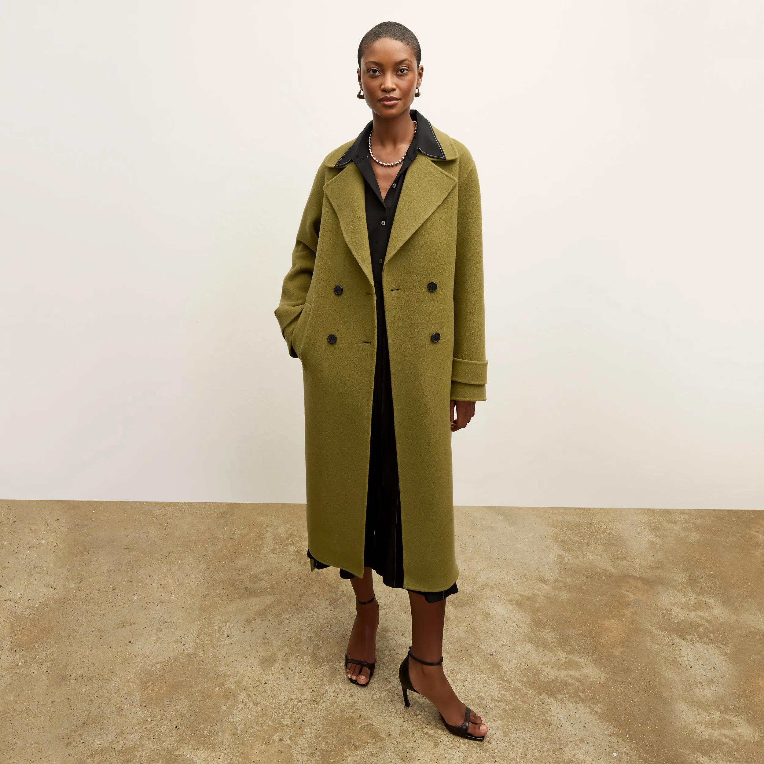 Viola Coat - Double-Face Wool :: Pistachio