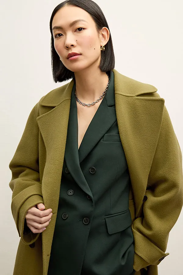 Viola Coat - Double-Face Wool :: Pistachio