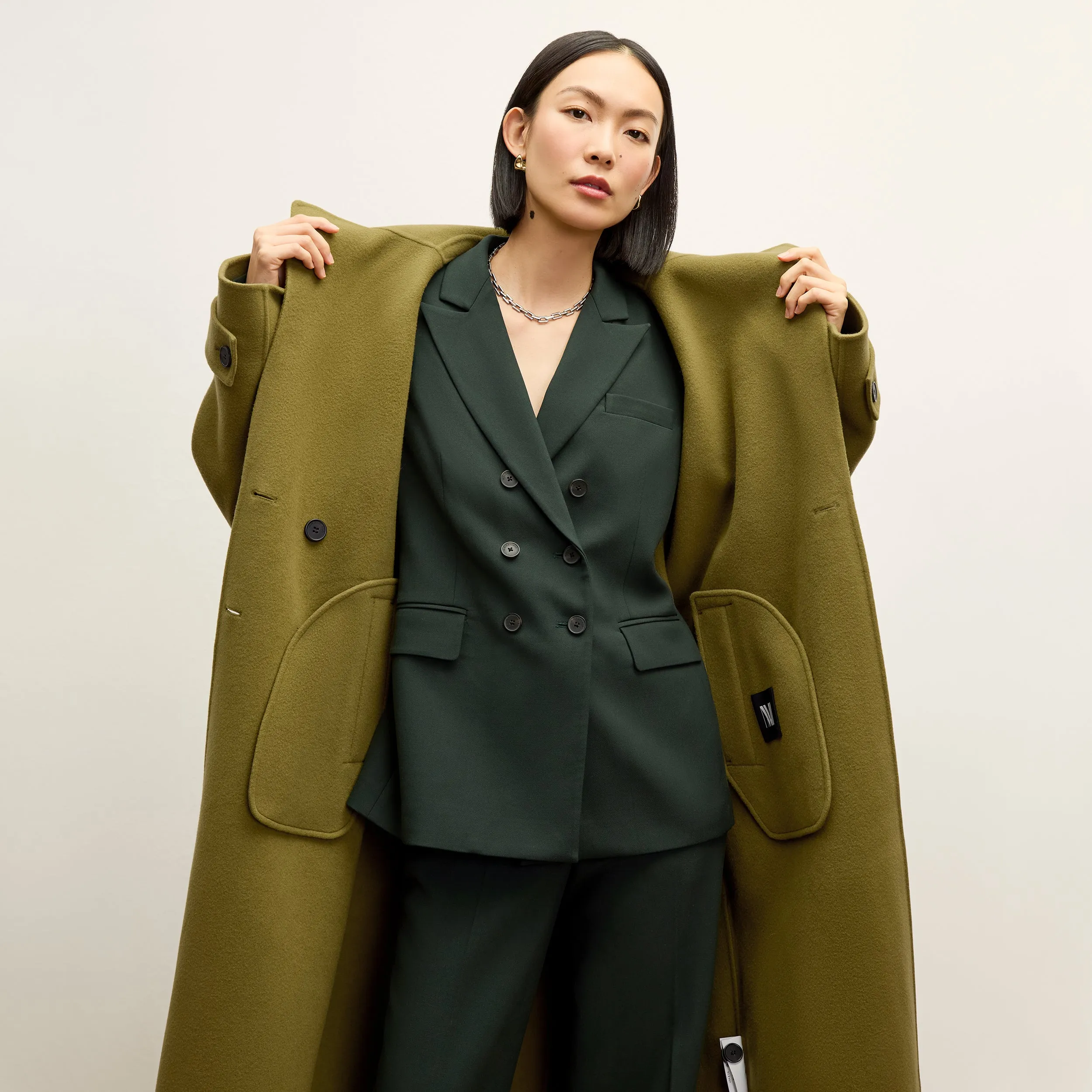 Viola Coat - Double-Face Wool :: Pistachio