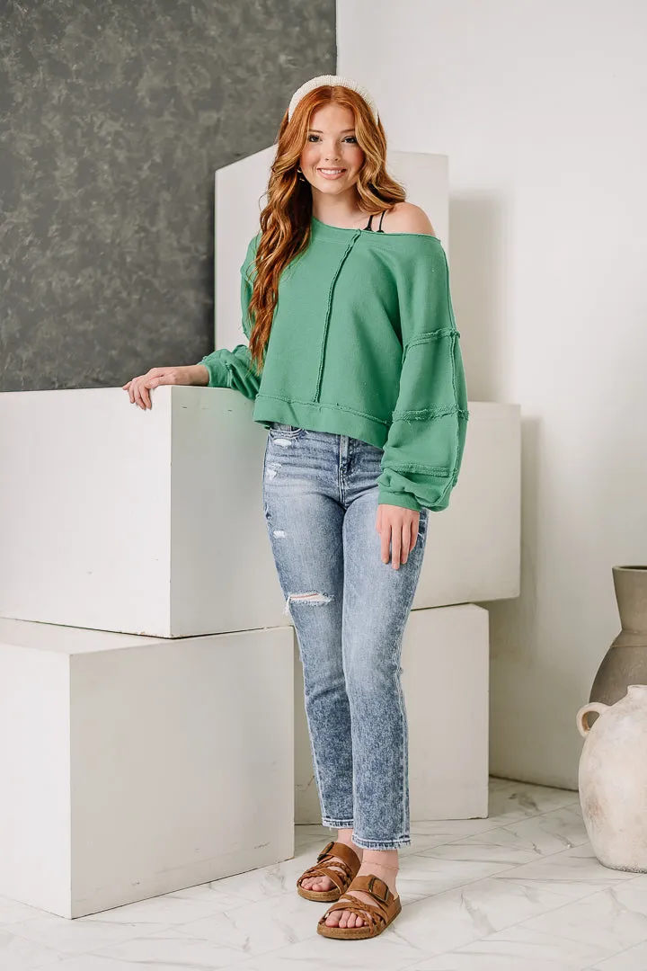 Well Thought Out Cropped Sweatshirt