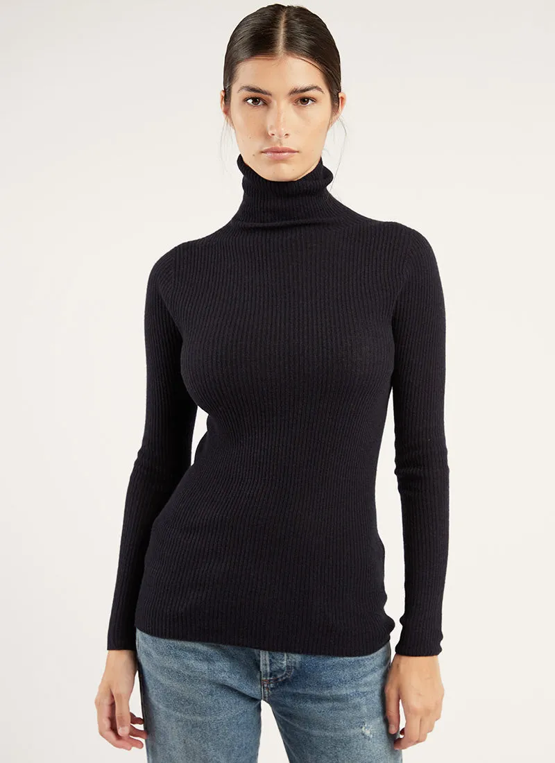 Wool and Cashmere Turtleneck Sweater