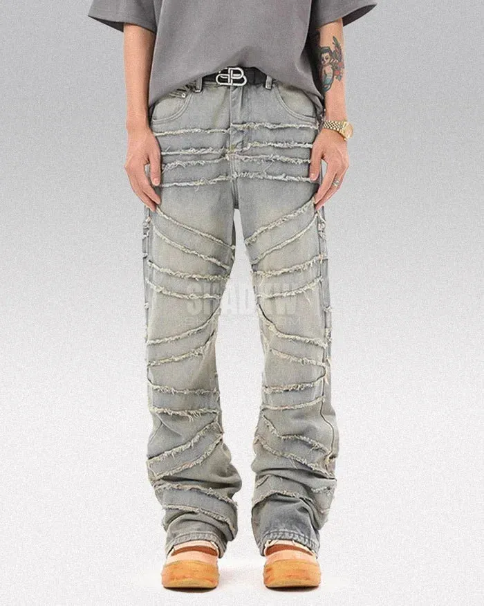 Y2K Streetwear Stacked Jeans